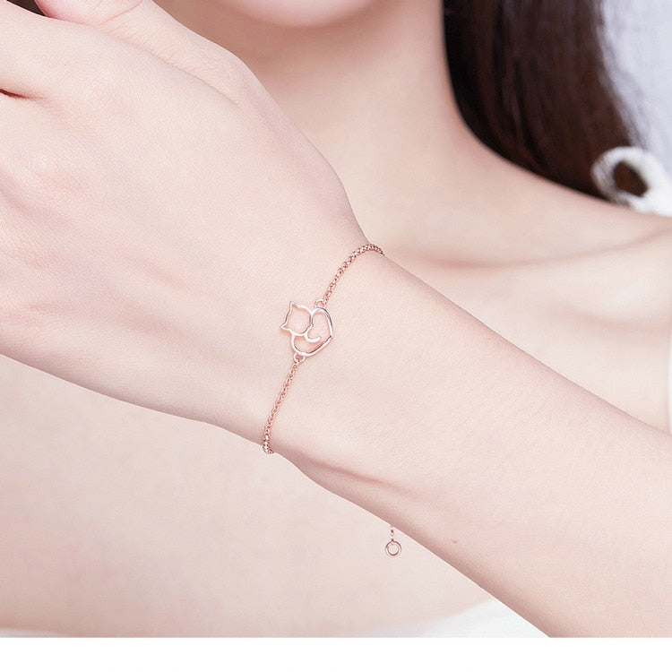 Cat Heart Bracelet