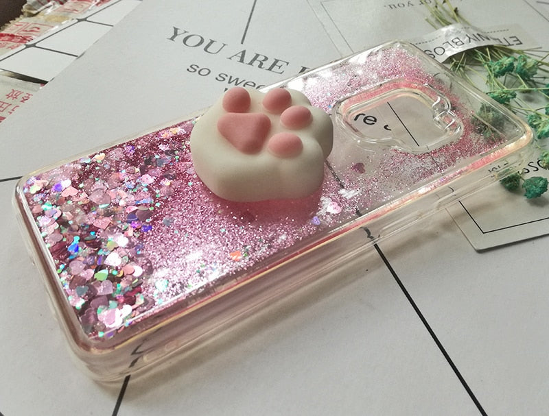 Glitter Samsung Cat Cover