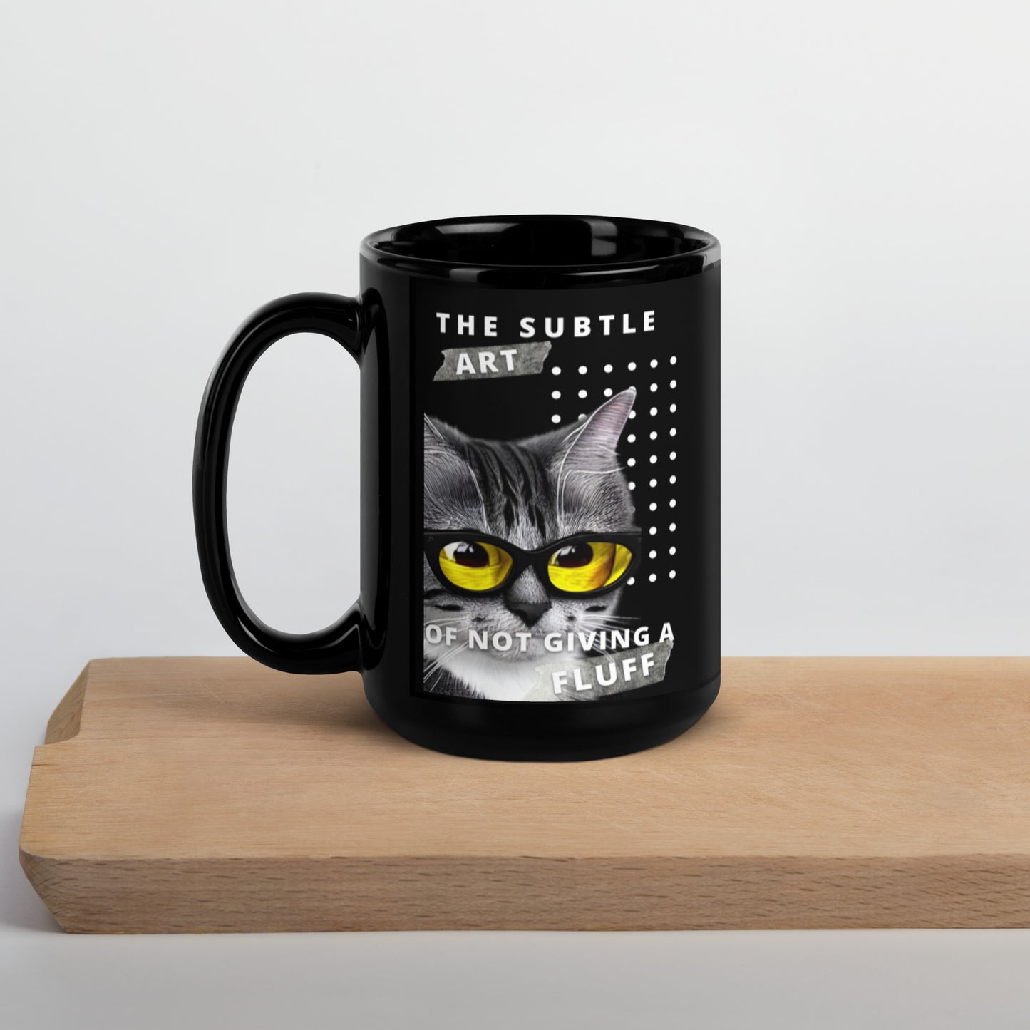 Glossy "Subtle Art" Mug in Black