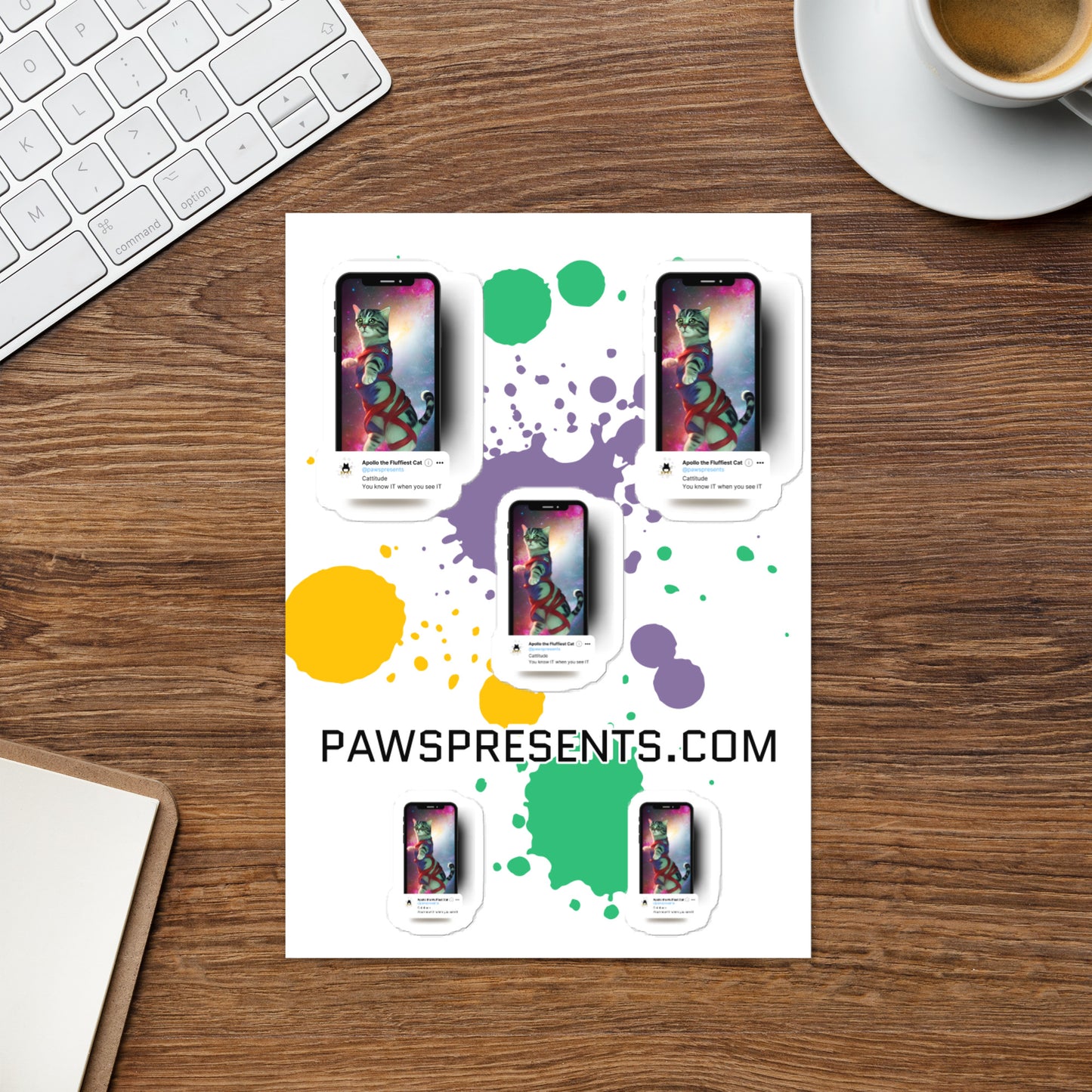 "Cattitude" Sticker Sheet