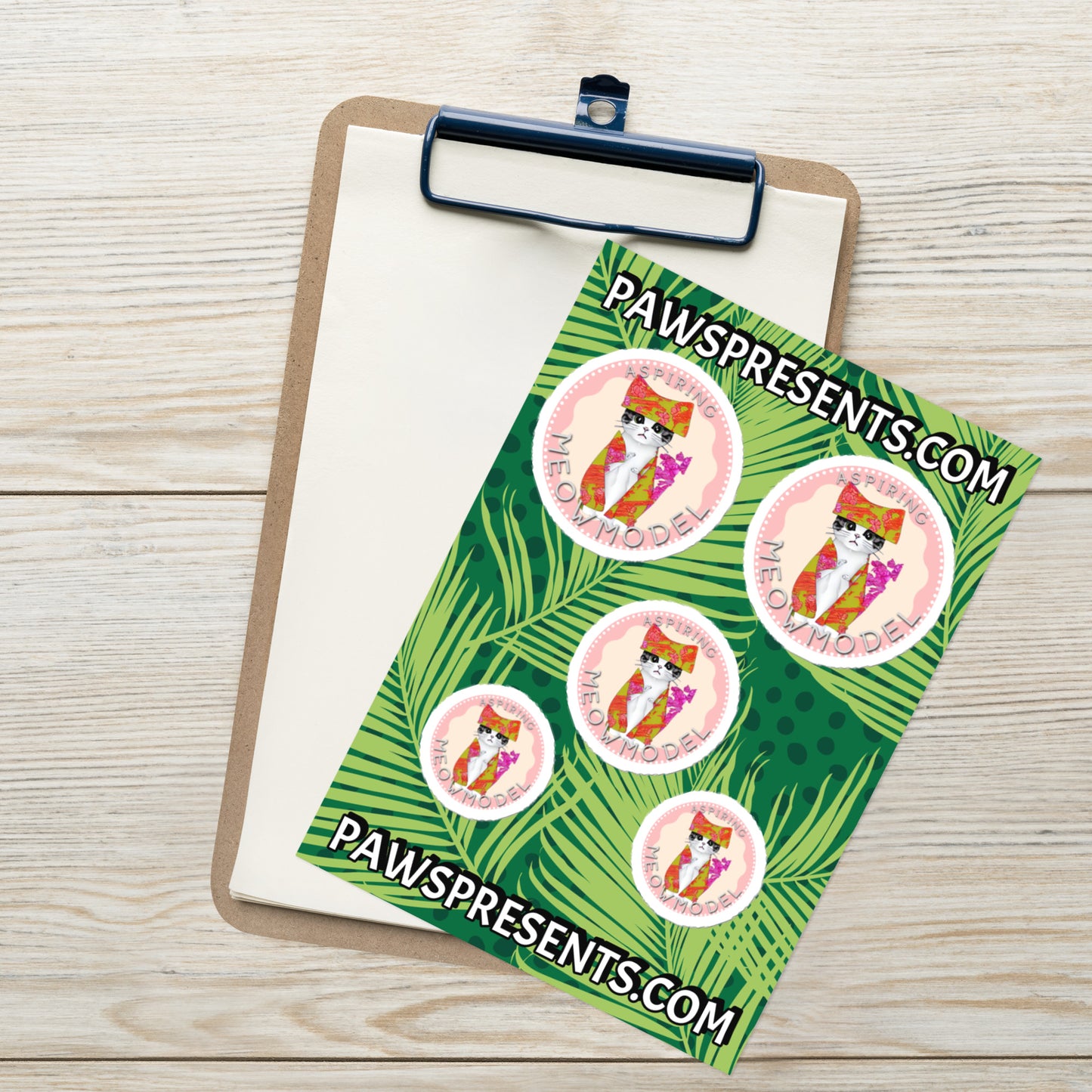 "Aspiring Meowmodel" Sticker Sheet