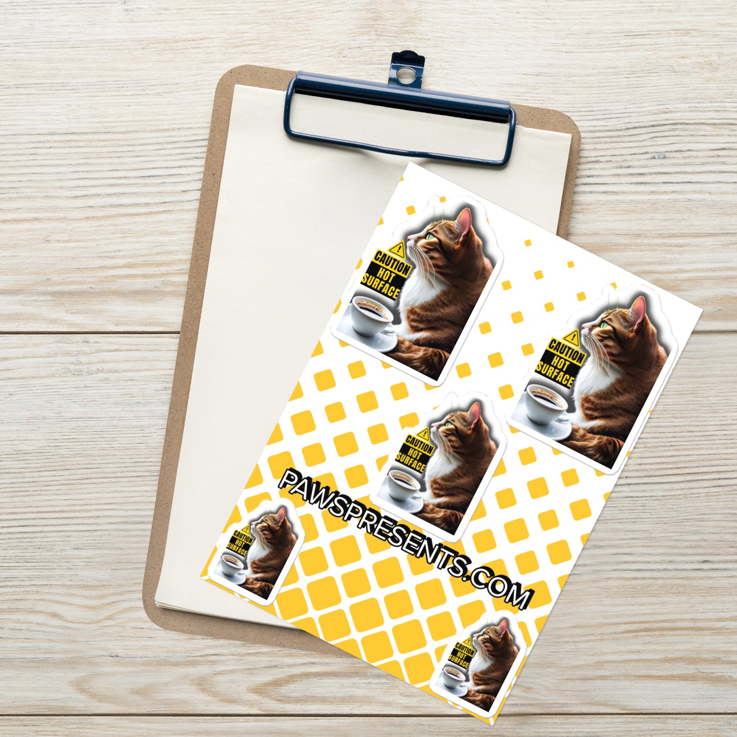 "Cautious Kitty" Sticker Sheet