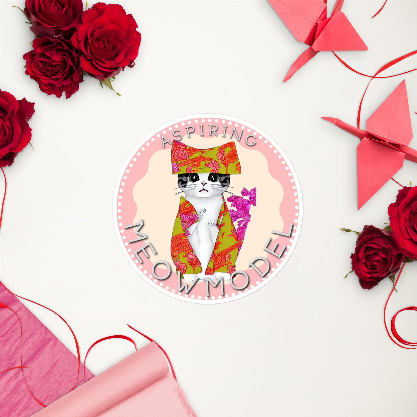 "Aspiring Meowmodel" Sticker