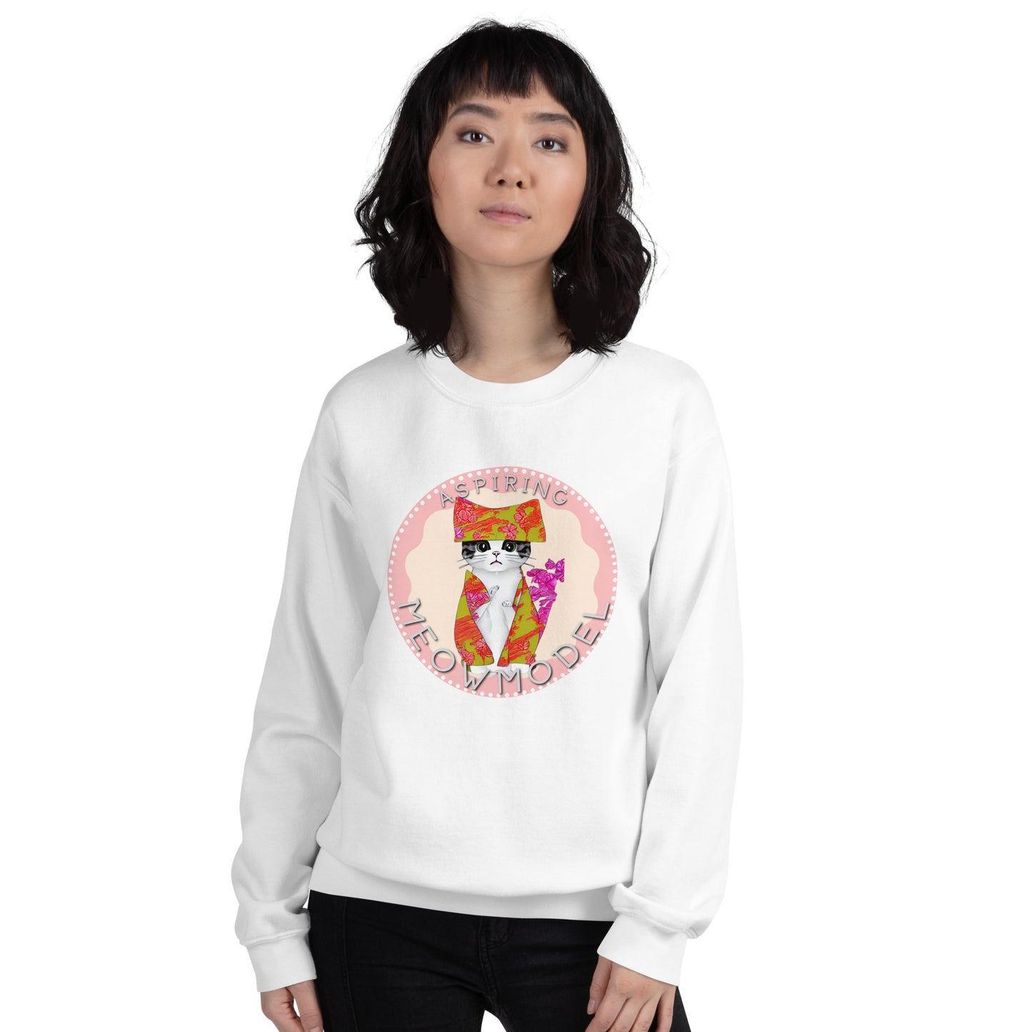 "Aspiring Meowmodel" Sweatshirt