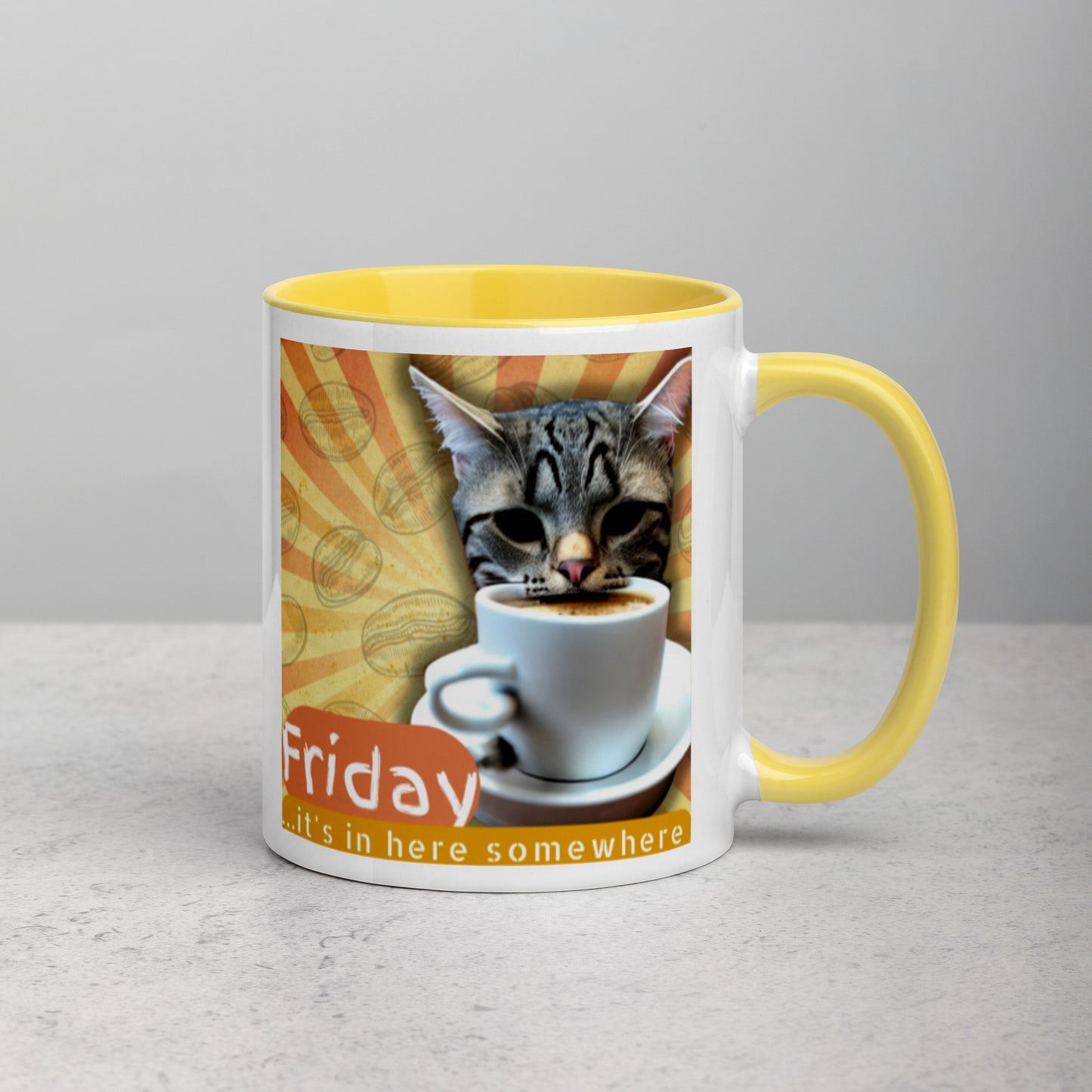 Colorful "Friday Search" Mug