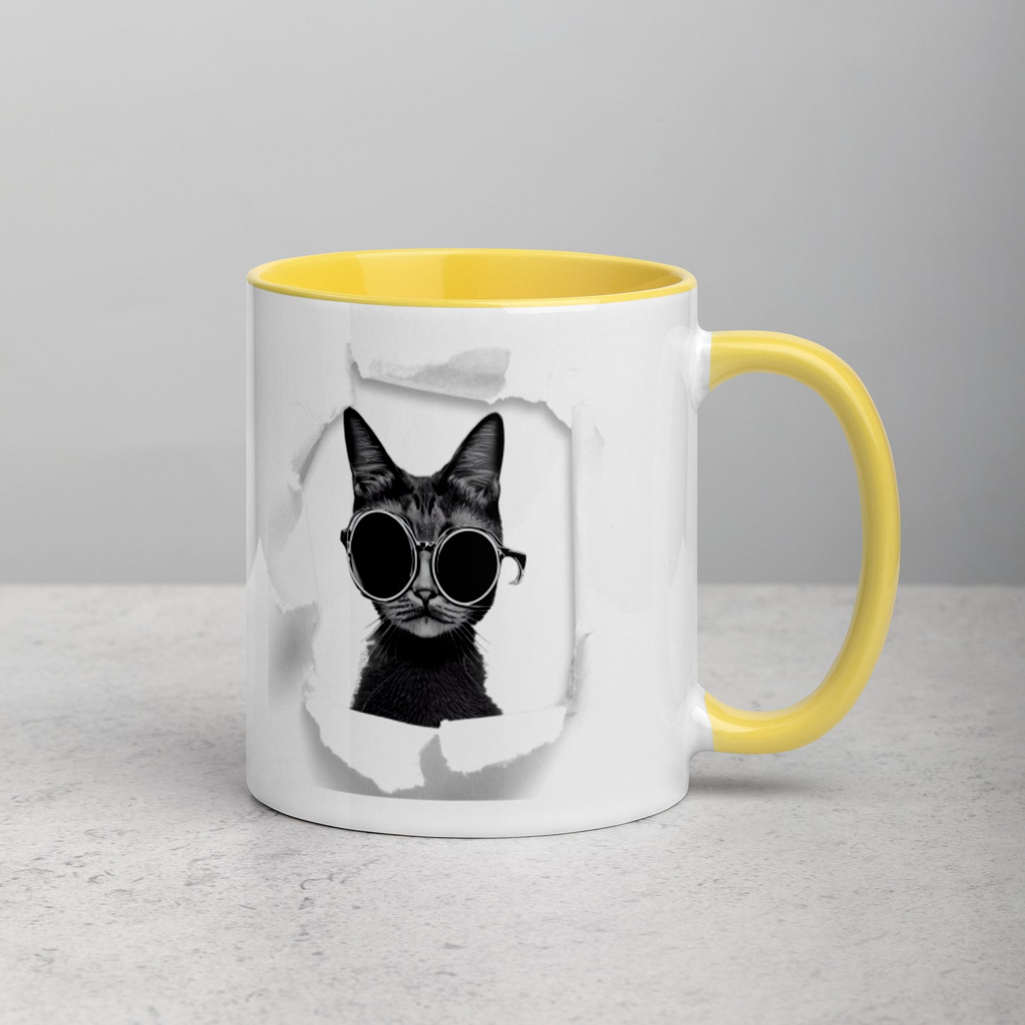 Colorful "Breakout Cat" Mug