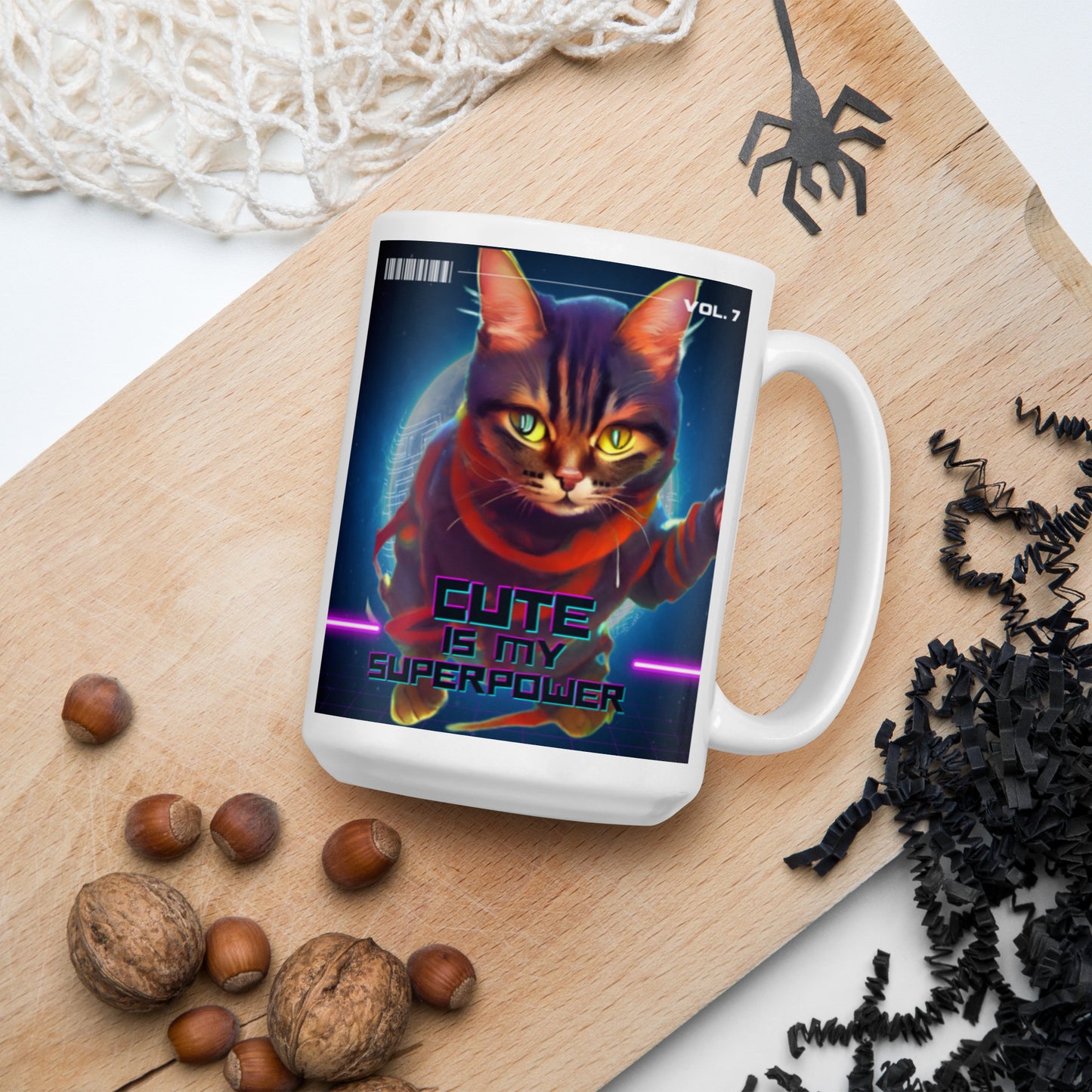 Glossy "Superpower" Mug in White