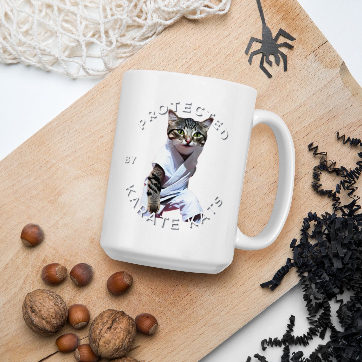 Glossy "Karate Kats" Mug in White