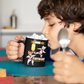 Glossy "Fluffheads" Mug in Black