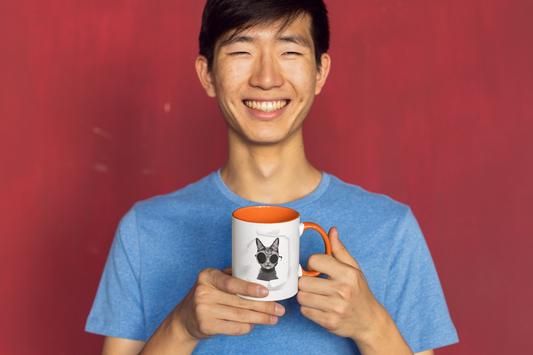 Colorful "Breakout Cat" Mug