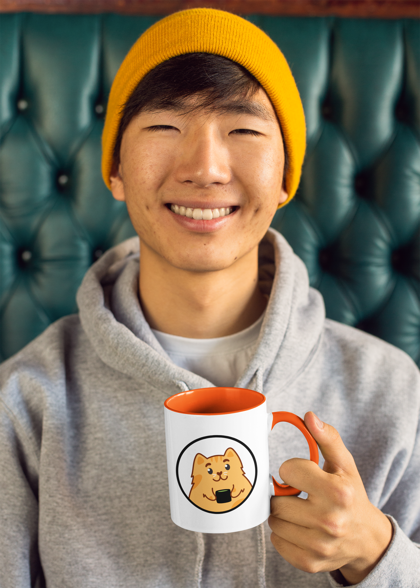 Colorful Catfé Mascot Mug