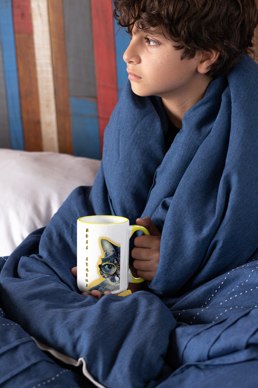Colorful "Boss Status" Mug