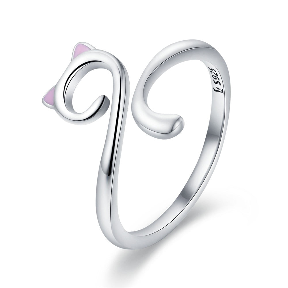 Cat & Moon Ring