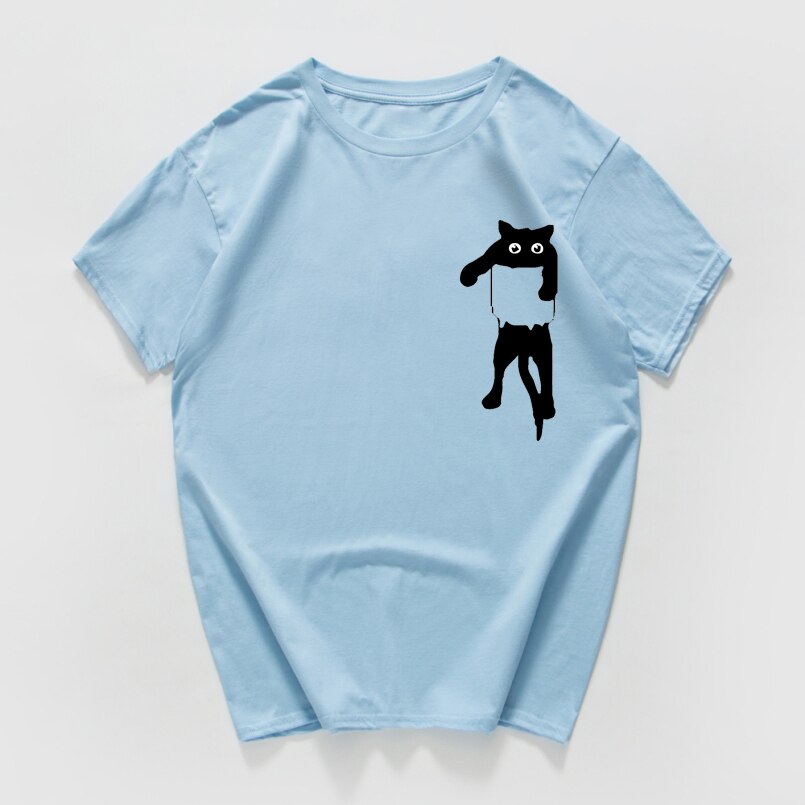 Hanging Cat Printed Tee