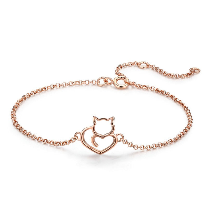 Cat Heart Bracelet
