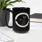 Glossy "Coffee Cat" Mug in Black