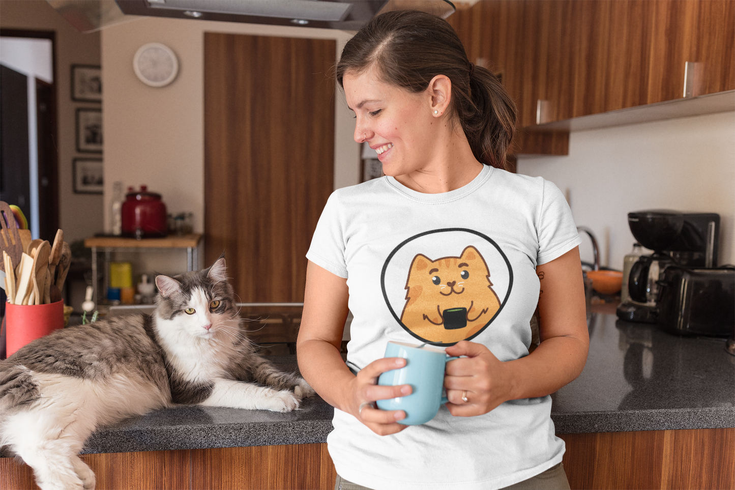 Catfé Mascot Tee