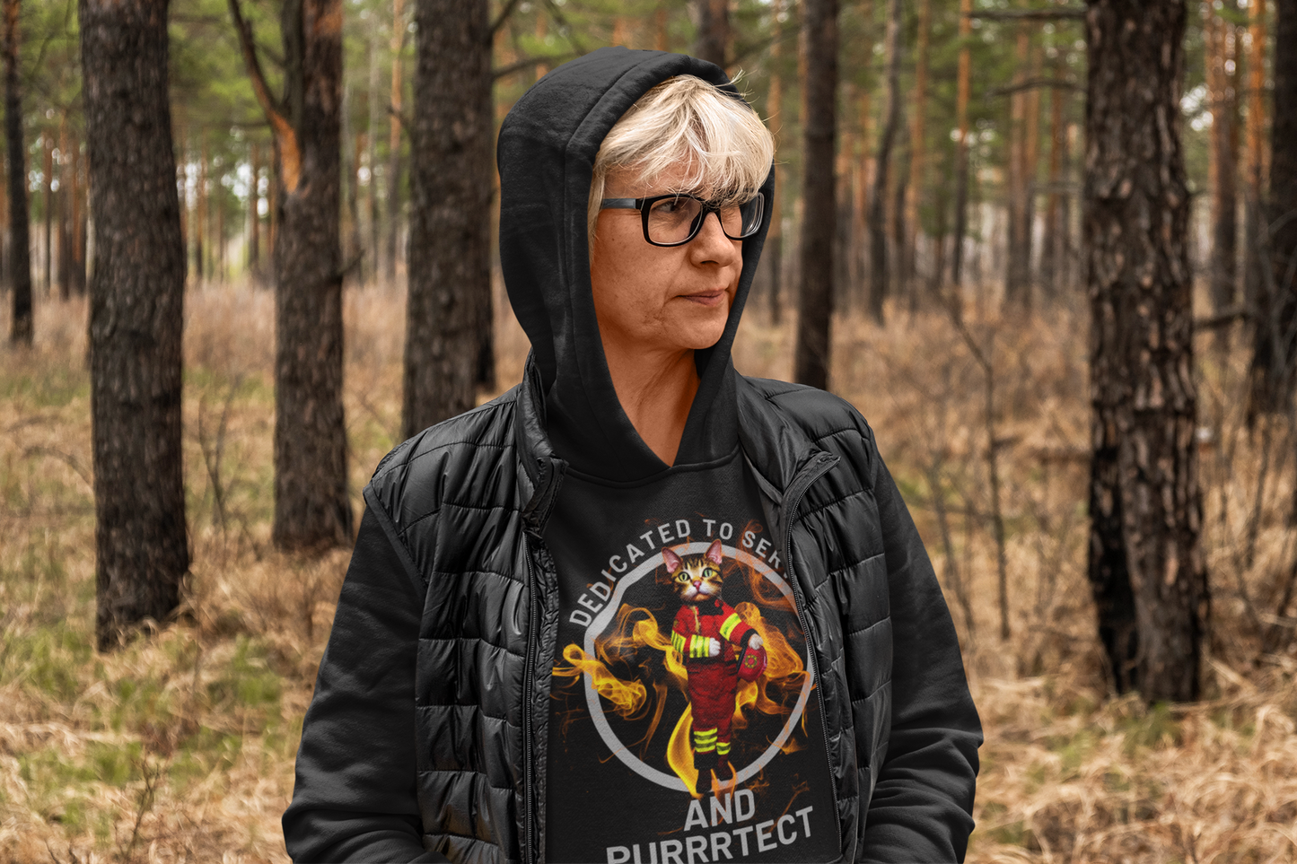 "Feline Firefighter" Hoodie