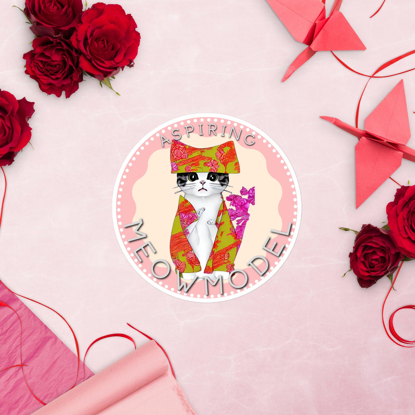 "Aspiring Meowmodel" Sticker