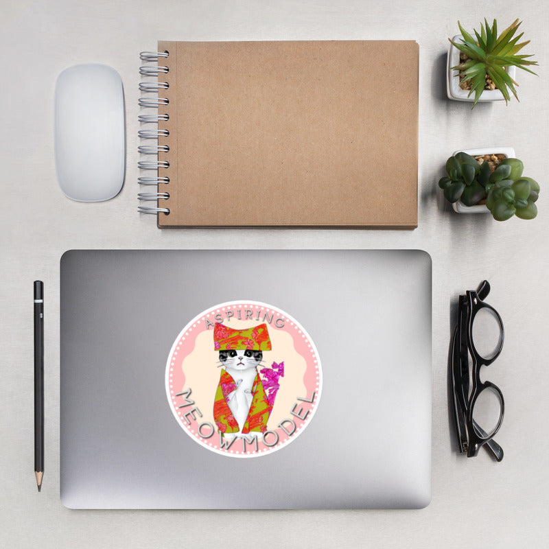 "Aspiring Meowmodel" Sticker