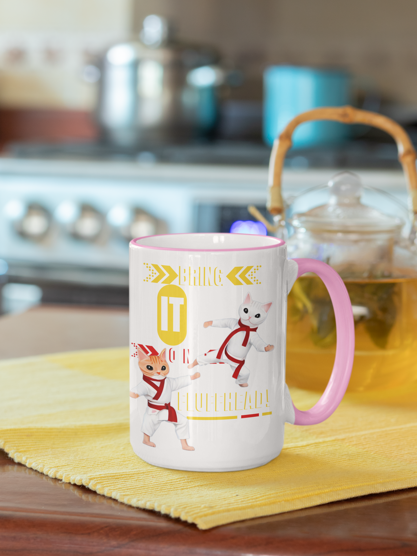 Colorful "Fluffheads" Mug