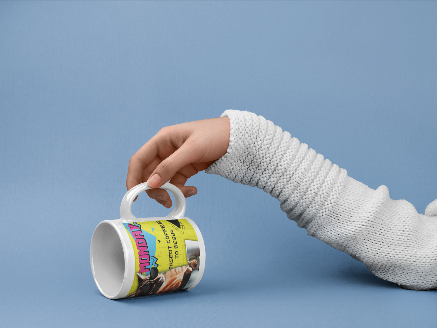 Glossy "Monday Fix" Mug in White