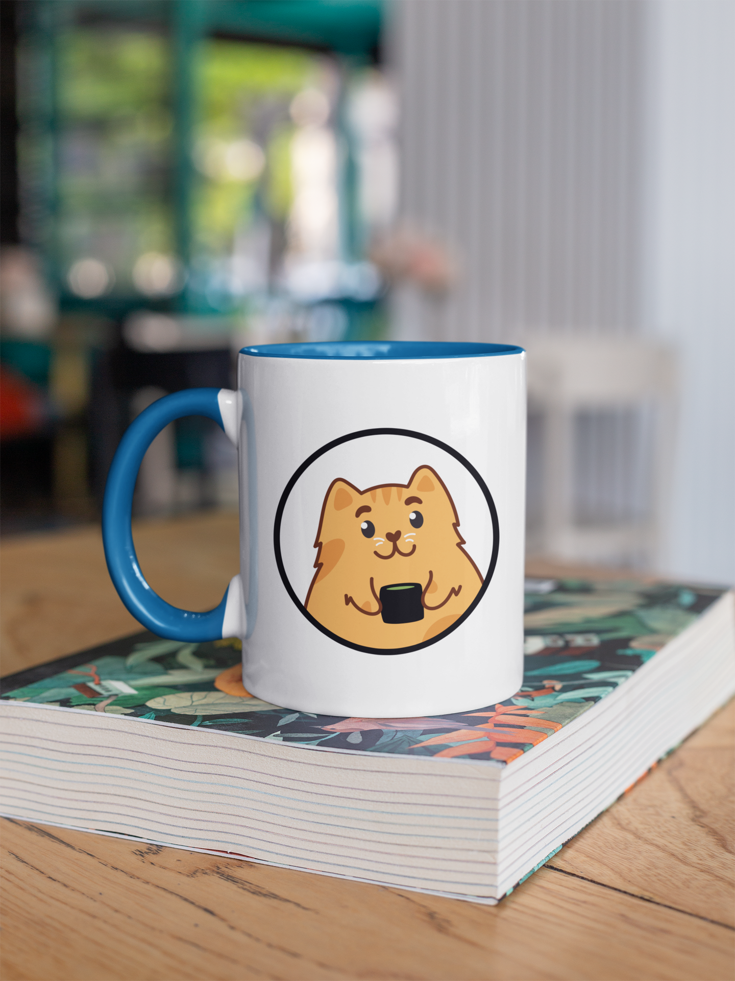 Colorful Catfé Mascot Mug