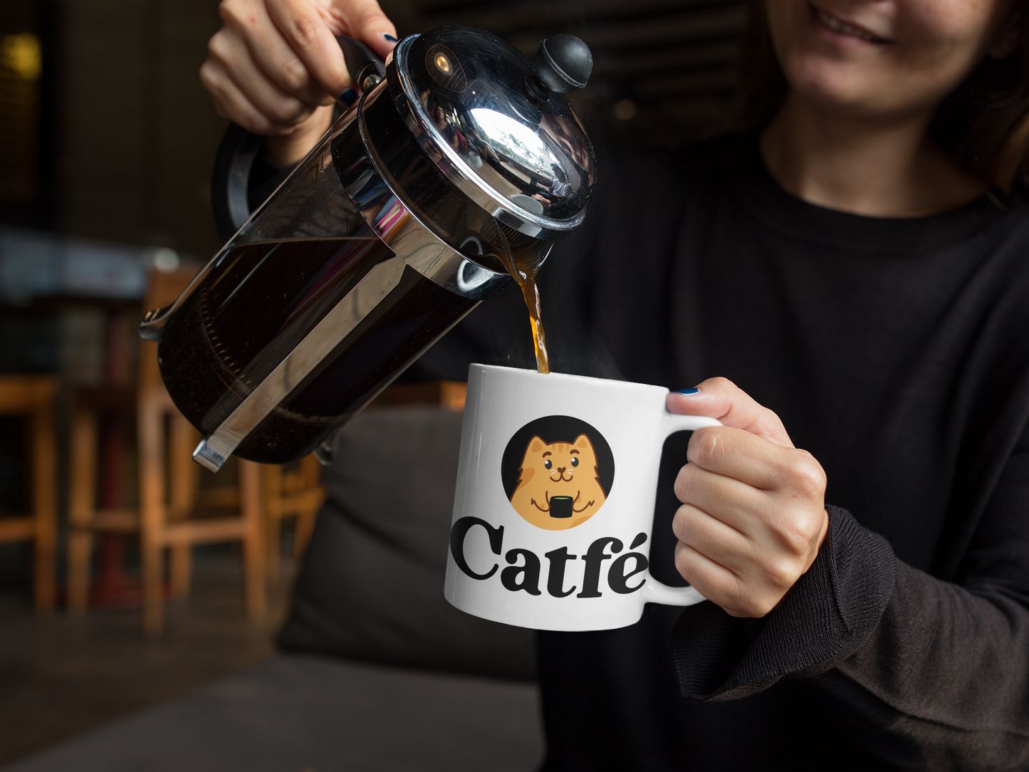 Catfé Classic Mug in White