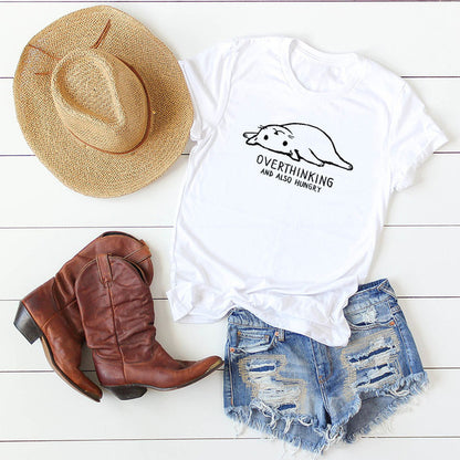 Overthinking & Hungry Cat T-Shirt