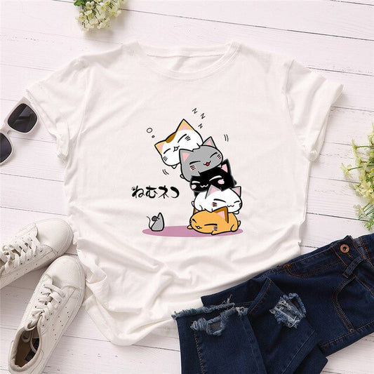 Stacked Cat Love Tee