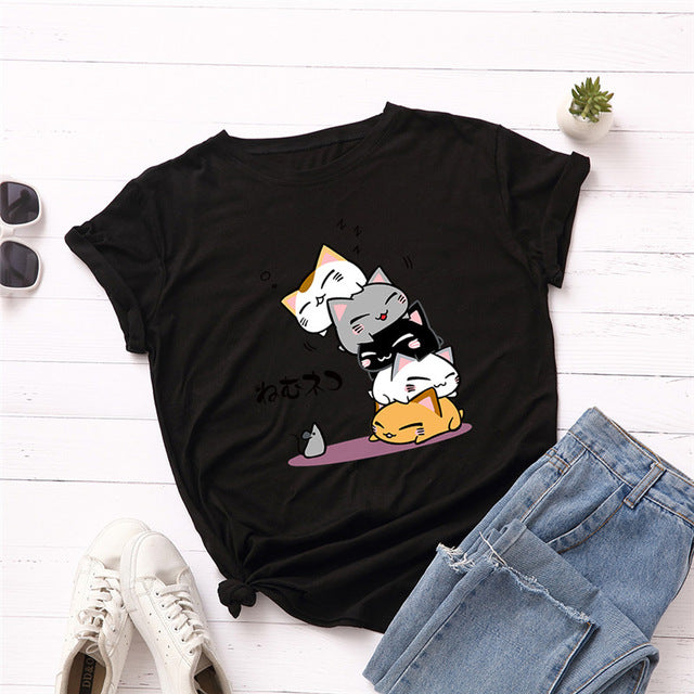 Stacked Cat Love Tee