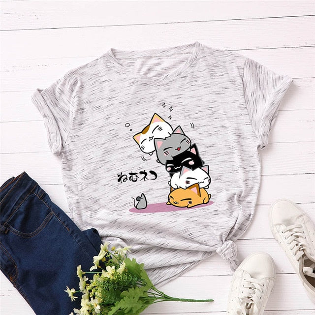 Stacked Cat Love Tee
