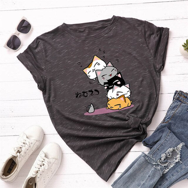 Stacked Cat Love Tee