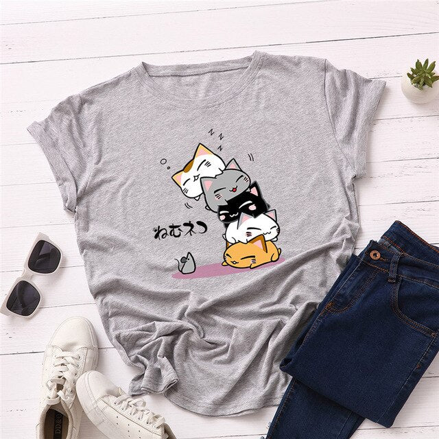 Stacked Cat Love Tee