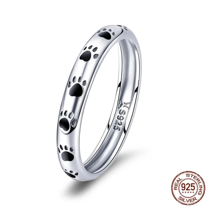 Black Paw Engraved Ring