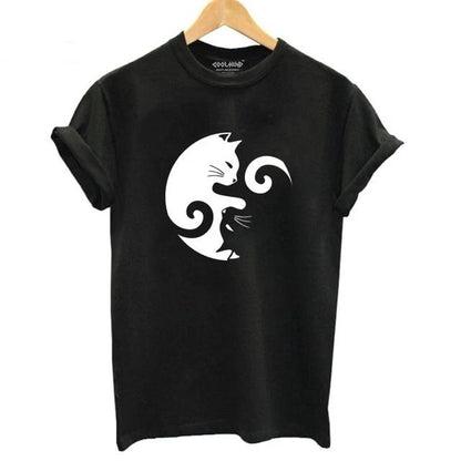 Ying Yang Cat T-Shirt