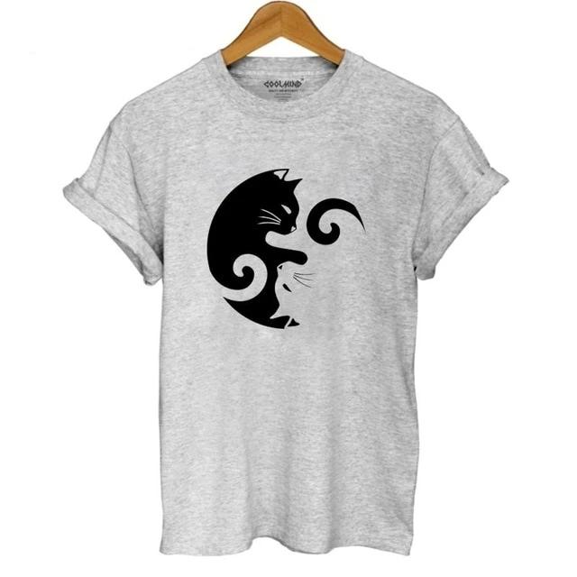 Ying Yang Cat T-Shirt