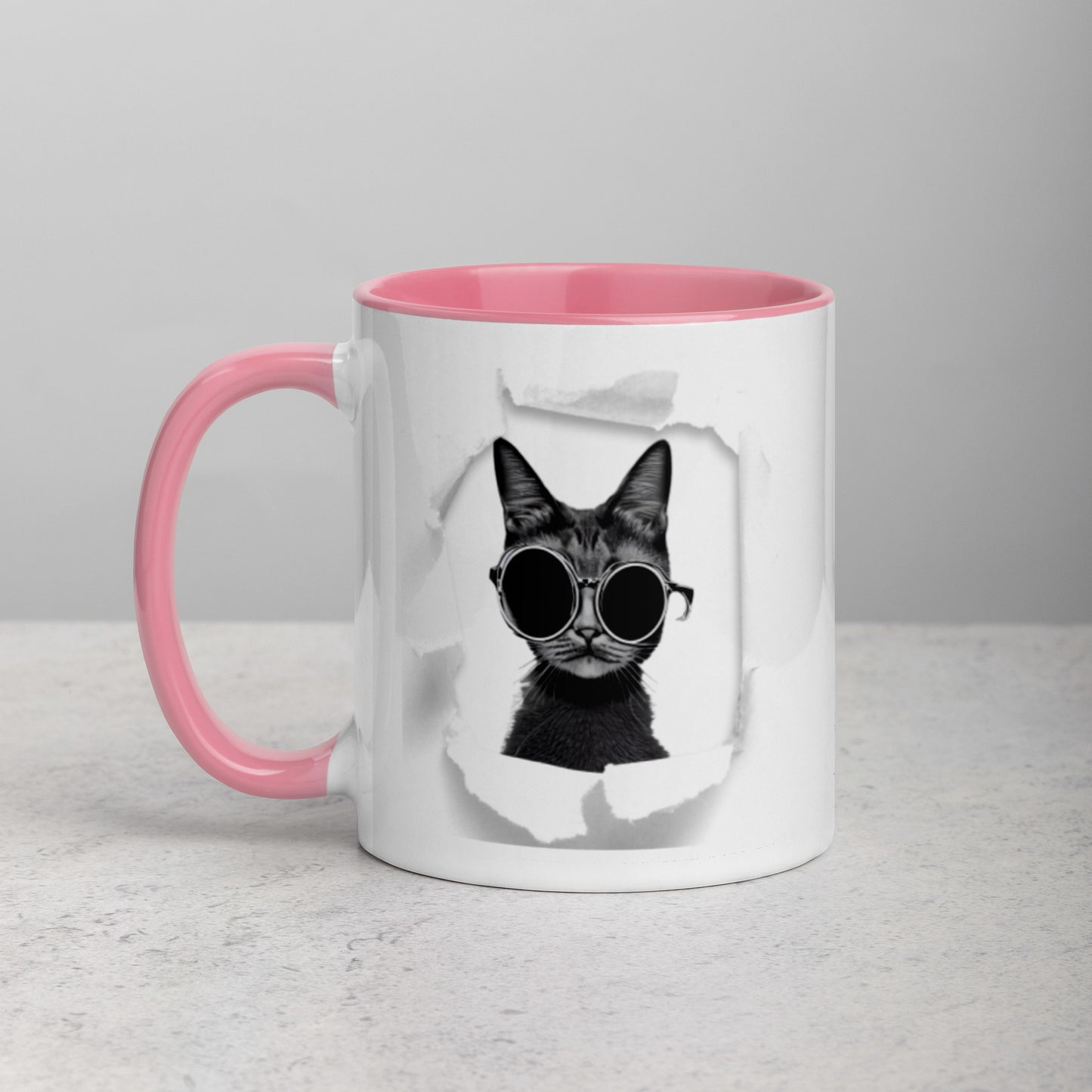 Colorful "Breakout Cat" Mug
