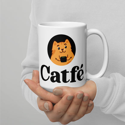 Catfé Classic Mug in White